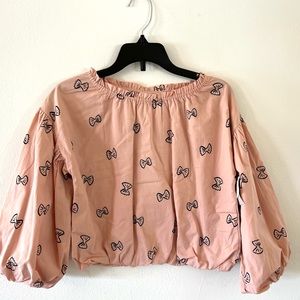 New Girls Stem bubble sleeve blouse